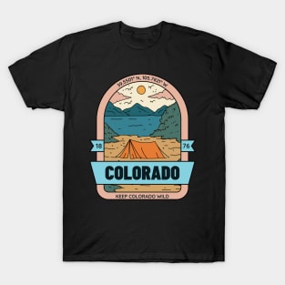 Keep Colorado Wild Retro Vintage Camping T-Shirt